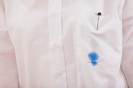 تمیز کردن لکه جوهر خودکار از روی لباس