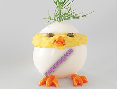 مدل تزیین تخم مرغ آب پز 
