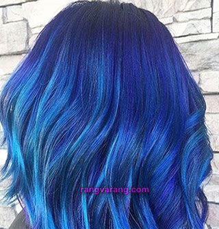 رنگ مو سال - رنگ آبی کلاسیک و آبی فیروزه ای2020