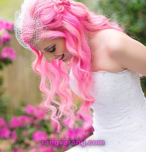 رنگ موی فانتزی برای عروس