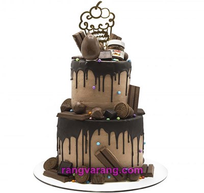 کیک شکلاتی دو طبقه