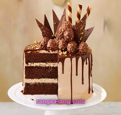 تزیین کیک تولد با انواع شکلات