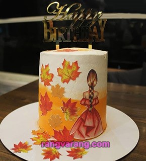 عکس کیک پاییزی دخترانه
