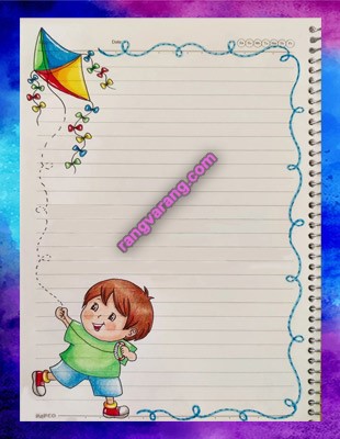 مدل نقاشی دفتر مشق پسرانه 