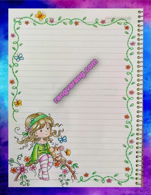 مدل نقاشی برای دفتر مشق فانتزی