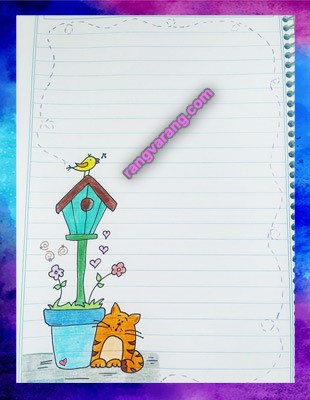 مدل نقاشی دفتر مشق کلاس اول