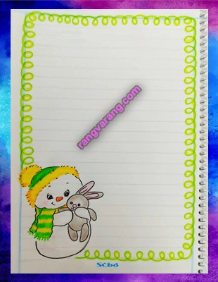 نقاشی برای دفتر مشق زمستانی