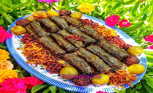 دلمه با برگ مو مجلسی