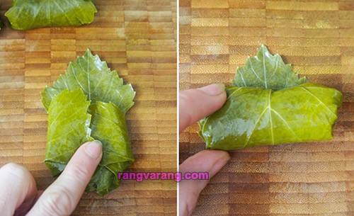 روش های پیچیدن دلمه با برگ مو